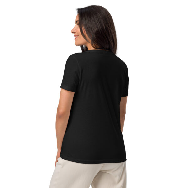 Before Arcadia Logo Women’s Relaxed V-Neck T-Shirt - Image 3