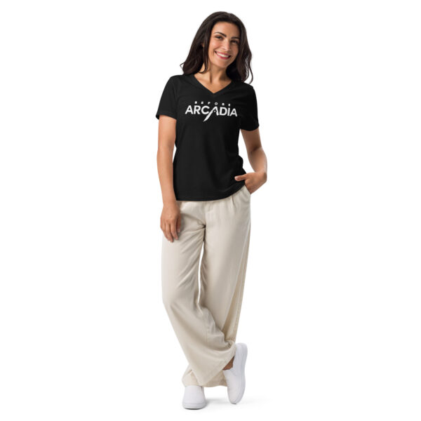 Before Arcadia Logo Women’s Relaxed V-Neck T-Shirt