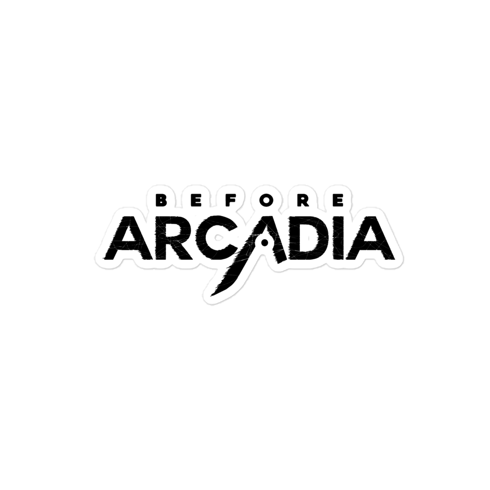 Before Arcadia Logo Kiss Cut Sticker