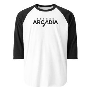 Before Arcadia Logo 3/4 Sleeve Baseball Tee